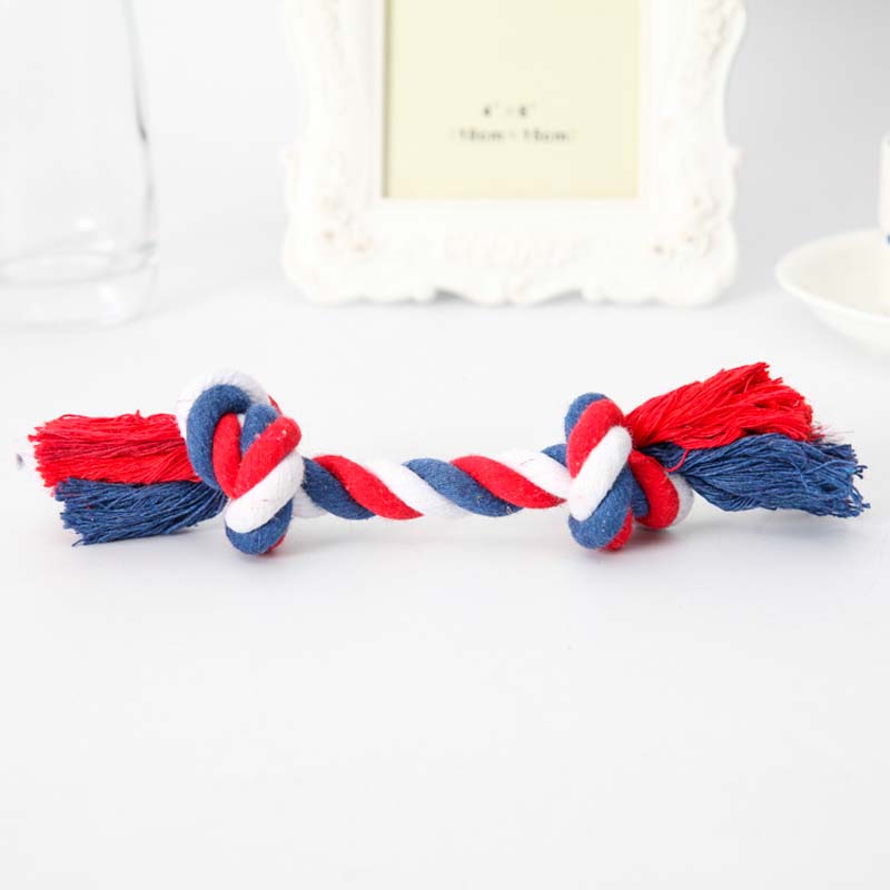 Leuk en interactief speelgoed voor je huisdier: de Cotton Double Rope Knot Pet Toy