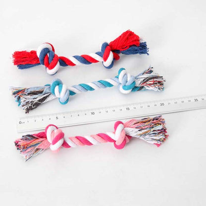 Leuk en interactief speelgoed voor je huisdier: de Cotton Double Rope Knot Pet Toy
