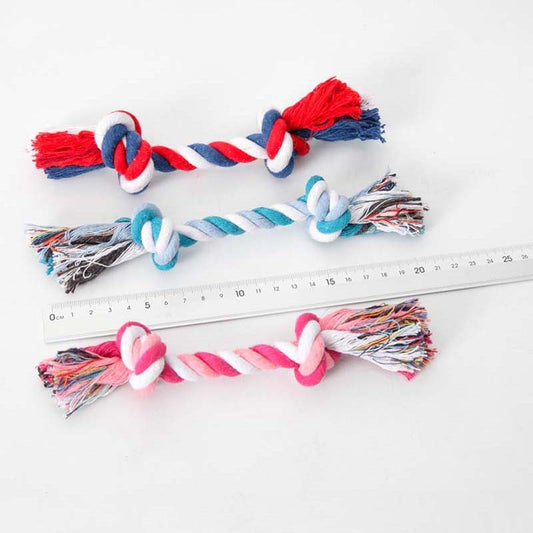 Leuk en interactief speelgoed voor je huisdier: de Cotton Double Rope Knot Pet Toy